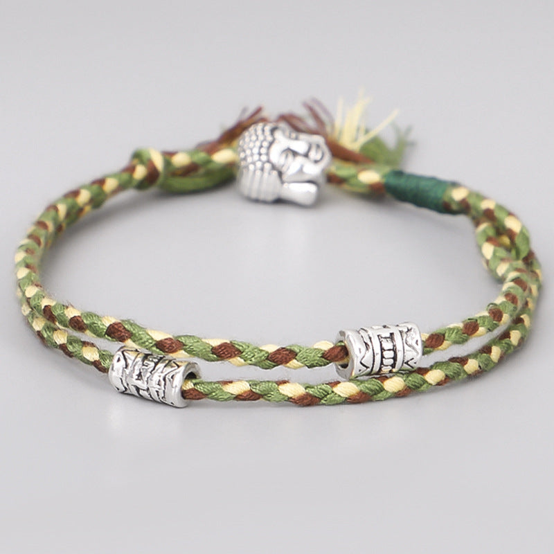 Wholesale Ethnic Wind Buddha Head Cotton Thread Bracelet